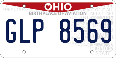 OH license plate GLP8569