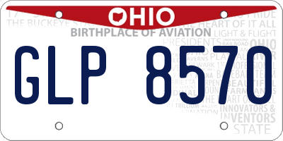 OH license plate GLP8570