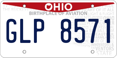 OH license plate GLP8571