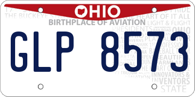 OH license plate GLP8573