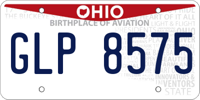 OH license plate GLP8575