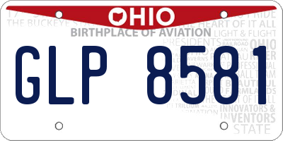 OH license plate GLP8581