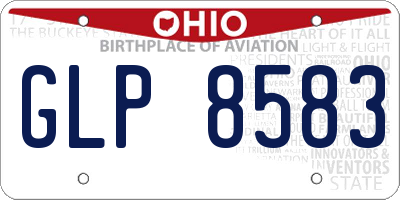 OH license plate GLP8583