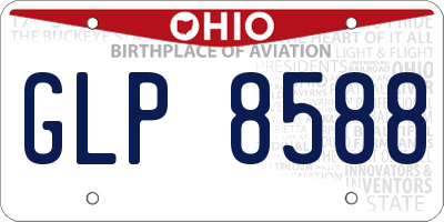 OH license plate GLP8588