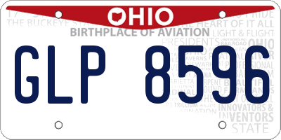 OH license plate GLP8596