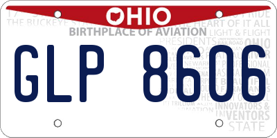 OH license plate GLP8606