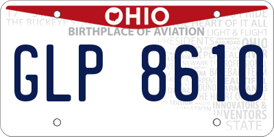 OH license plate GLP8610