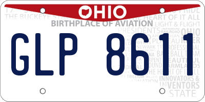 OH license plate GLP8611