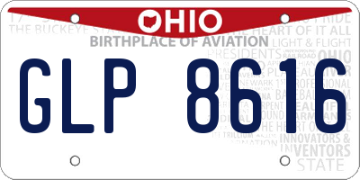 OH license plate GLP8616