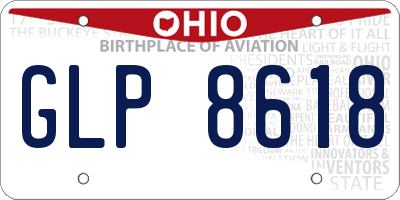 OH license plate GLP8618
