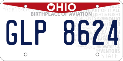 OH license plate GLP8624