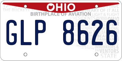 OH license plate GLP8626