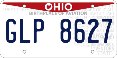 OH license plate GLP8627