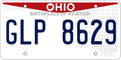 OH license plate GLP8629