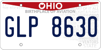 OH license plate GLP8630