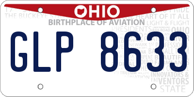 OH license plate GLP8633