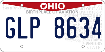 OH license plate GLP8634