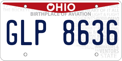 OH license plate GLP8636