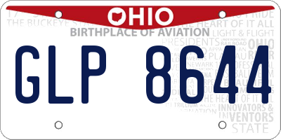 OH license plate GLP8644