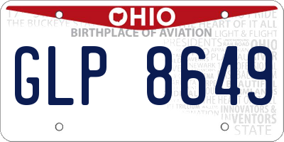 OH license plate GLP8649
