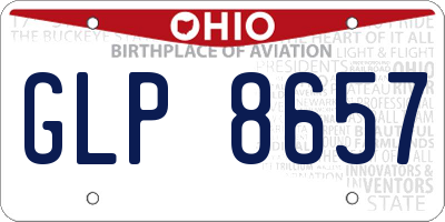 OH license plate GLP8657