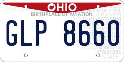OH license plate GLP8660