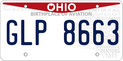 OH license plate GLP8663