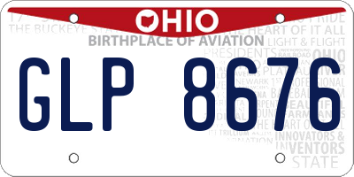 OH license plate GLP8676