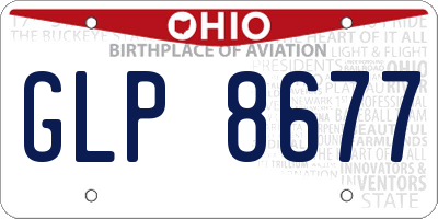 OH license plate GLP8677