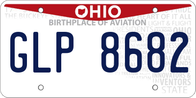 OH license plate GLP8682