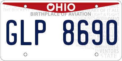 OH license plate GLP8690