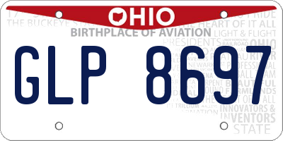 OH license plate GLP8697