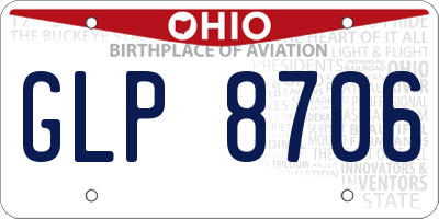 OH license plate GLP8706