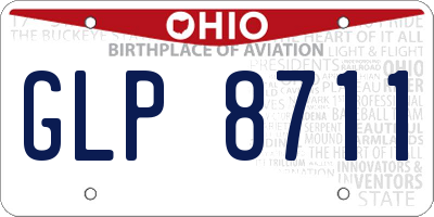 OH license plate GLP8711