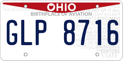 OH license plate GLP8716
