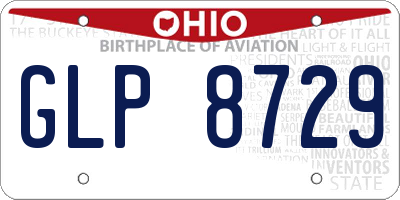 OH license plate GLP8729