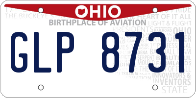 OH license plate GLP8731