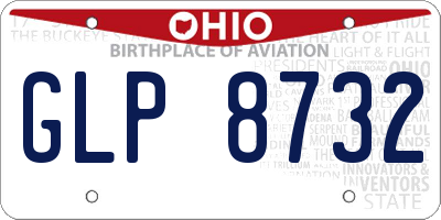 OH license plate GLP8732