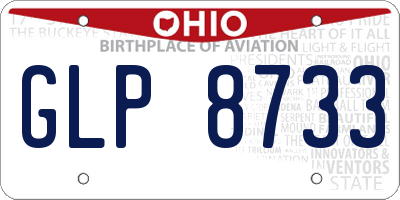 OH license plate GLP8733