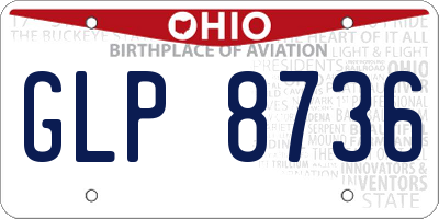 OH license plate GLP8736