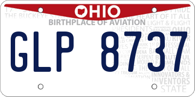 OH license plate GLP8737