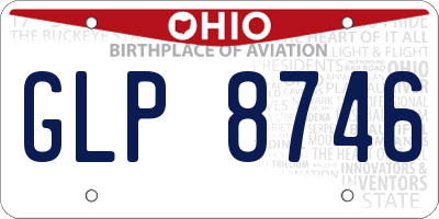 OH license plate GLP8746