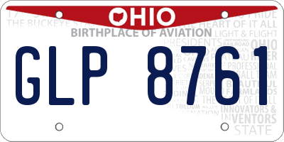 OH license plate GLP8761