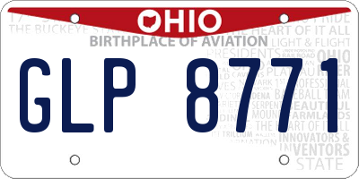 OH license plate GLP8771