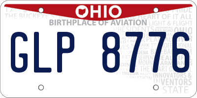 OH license plate GLP8776