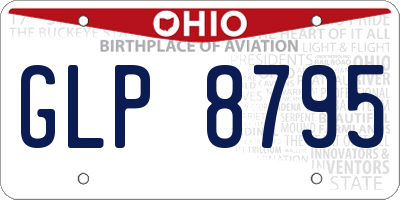 OH license plate GLP8795