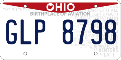 OH license plate GLP8798