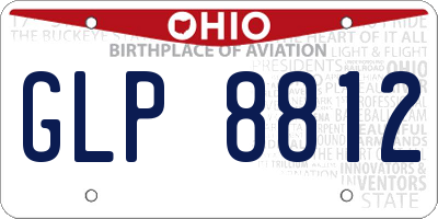 OH license plate GLP8812