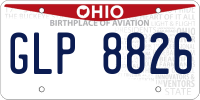 OH license plate GLP8826