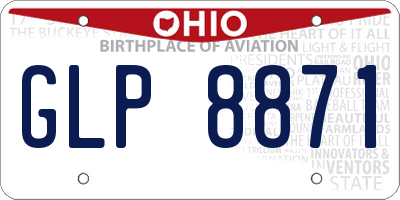 OH license plate GLP8871